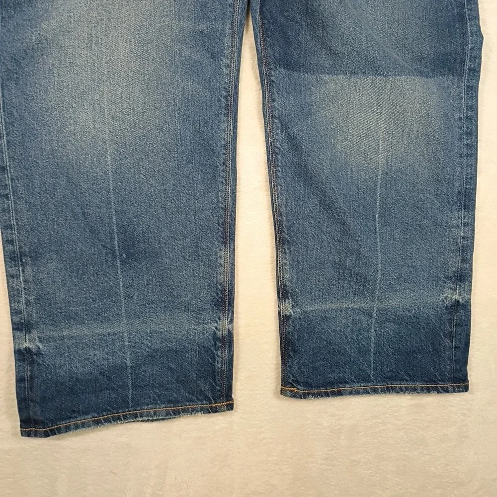 American Eagle EX Boyfriend Jeans Women's Size 12 Short Patch Distressed Strigid